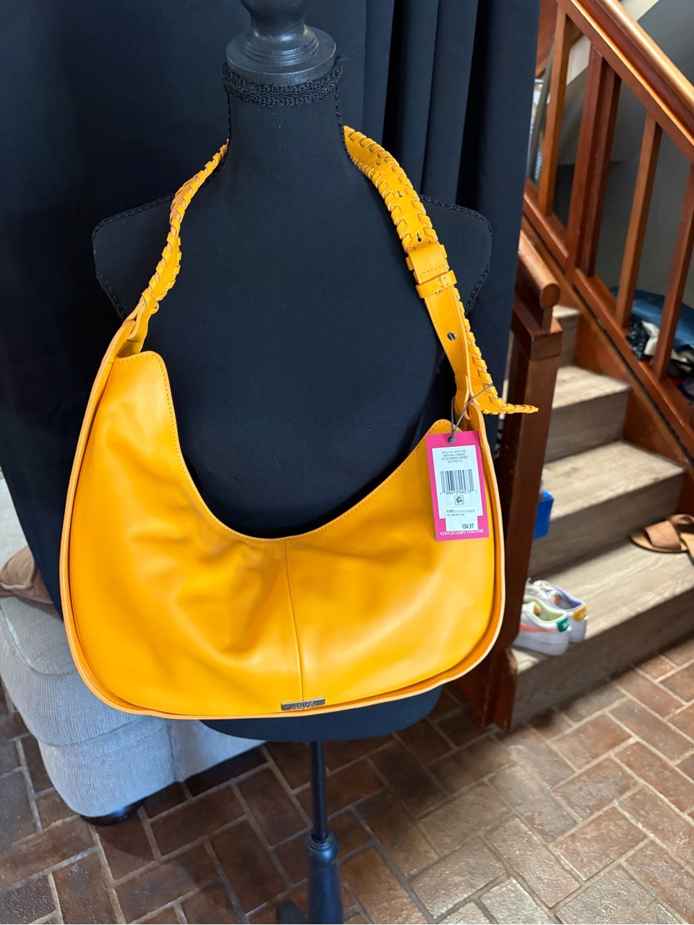Vince Camuto Yellow Shoulder Hobo Bag